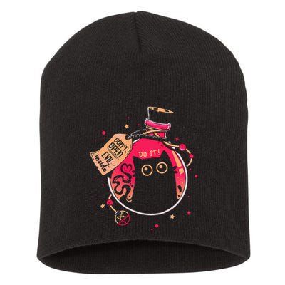 DonT Open Evil Inside Funny Cat Short Acrylic Beanie