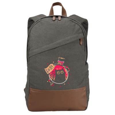 DonT Open Evil Inside Funny Cat Cotton Canvas Backpack