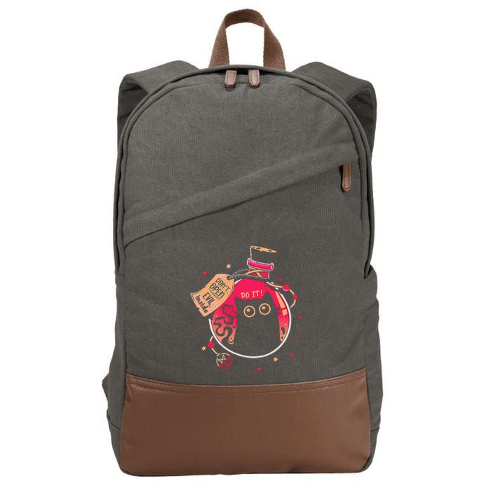 DonT Open Evil Inside Funny Cat Cotton Canvas Backpack