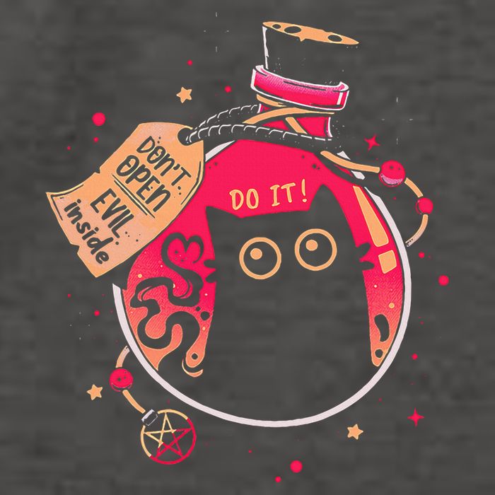 DonT Open Evil Inside Funny Cat Vector Backpack