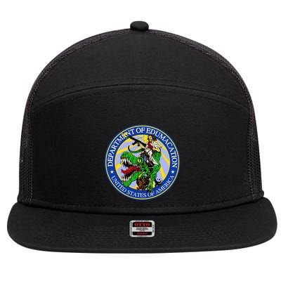 Department Of Edumacation United States Of America Trex Jesus 7 Panel Mesh Trucker Snapback Hat