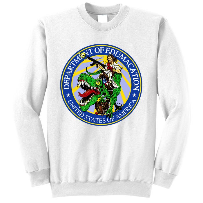 Department Of Edumacation United States Of America Trex Jesus Sweatshirt