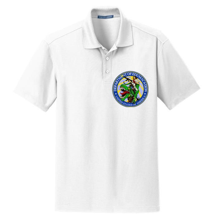 Department Of Edumacation United States Of America Trex Jesus Dry Zone Grid Polo