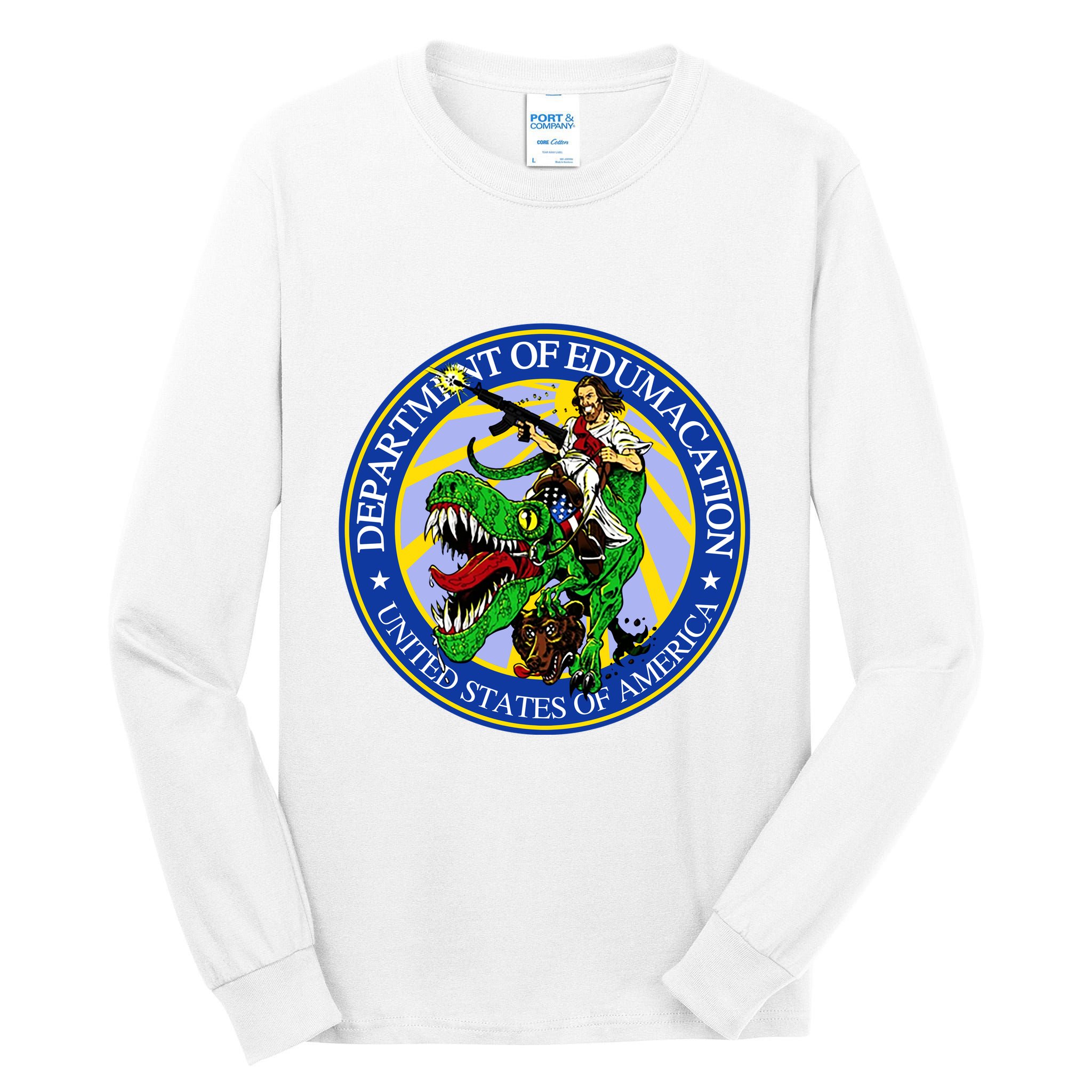 Department Of Edumacation United States Of America Trex Jesus Tall Long Sleeve T-Shirt