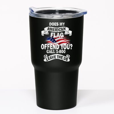 Does My American Flag Offend You Call 7-800 Leave Us Alone Tumbler
