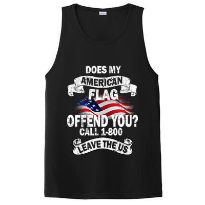 Does My American Flag Offend You Call 7-800 Leave Us Alone PosiCharge Competitor Tank