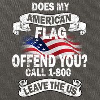 Does My American Flag Offend You Call 7-800 Leave Us Alone Cotton Canvas Backpack