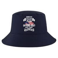 Does My American Flag Offend You Call 7-800 Leave Us Alone Cool Comfort Performance Bucket Hat