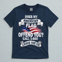 Does My American Flag Offend You Call 7-800 Leave Us Alone T-Shirt