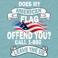 Does My American Flag Offend You Call 7-800 Leave Us Alone Sueded Cloud Jersey T-Shirt
