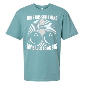 Does This Shirt Make My Balls Look Big Funny Bowling Sueded Cloud Jersey T-Shirt