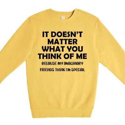 Doesn't Matter Imaginary Friends Think I'm Special Premium Crewneck Sweatshirt