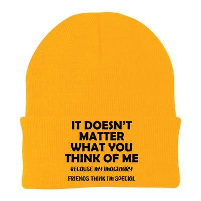 Doesn't Matter Imaginary Friends Think I'm Special Knit Cap Winter Beanie