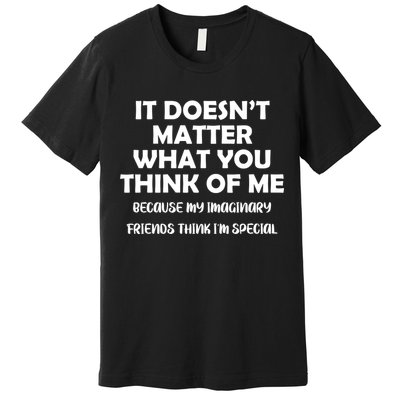 Doesn't Matter Imaginary Friends Think I'm Special Premium T-Shirt