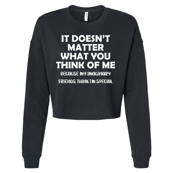 Doesn't Matter Imaginary Friends Think I'm Special Cropped Pullover Crew