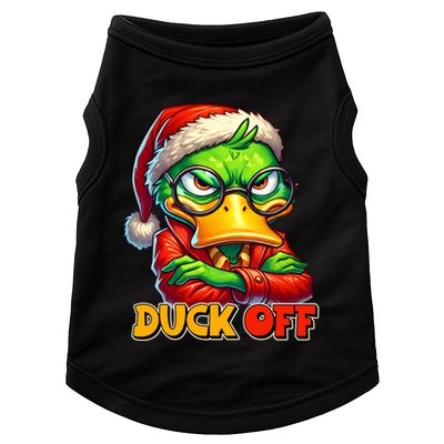 Duck Off Funny Sarcastic Grumpy Duck Christmas Doggie Tank