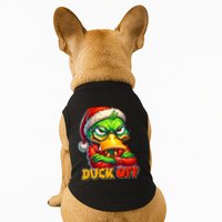 Duck Off Funny Sarcastic Grumpy Duck Christmas Doggie Tank