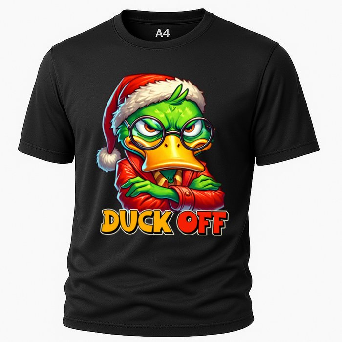 Duck Off Funny Sarcastic Grumpy Duck Christmas Performance Shirt