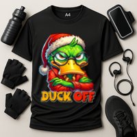 Duck Off Funny Sarcastic Grumpy Duck Christmas Performance Shirt