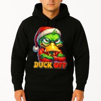 Duck Off Funny Sarcastic Grumpy Duck Christmas Hoodie