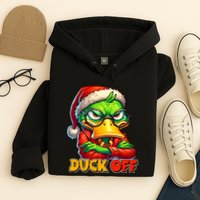Duck Off Funny Sarcastic Grumpy Duck Christmas Hoodie