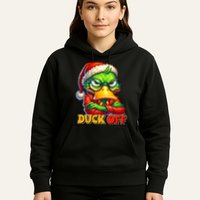 Duck Off Funny Sarcastic Grumpy Duck Christmas Hoodie