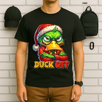 Duck Off Funny Sarcastic Grumpy Duck Christmas T-Shirt