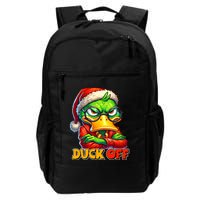 Duck Off Funny Sarcastic Grumpy Duck Christmas Daily Commute Backpack