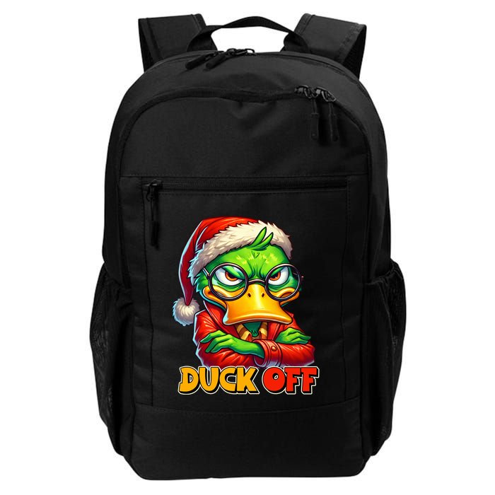 Duck Off Funny Sarcastic Grumpy Duck Christmas Daily Commute Backpack