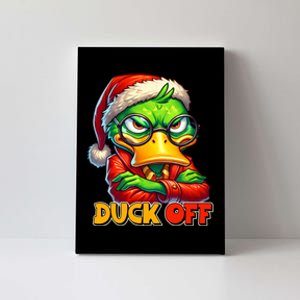 Duck Off Funny Sarcastic Grumpy Duck Christmas Canvas