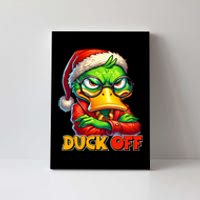 Duck Off Funny Sarcastic Grumpy Duck Christmas Canvas