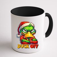Duck Off Funny Sarcastic Grumpy Duck Christmas Coffee Mug