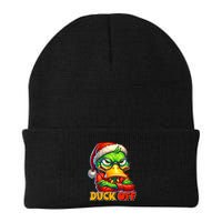 Duck Off Funny Sarcastic Grumpy Duck Christmas Beanie