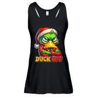 Duck Off Funny Sarcastic Grumpy Duck Christmas Ladies Essential Flowy Tank