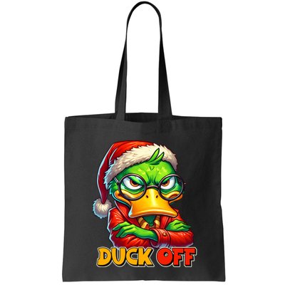 Duck Off Funny Sarcastic Grumpy Duck Christmas Bag