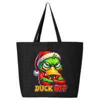 Duck Off Funny Sarcastic Grumpy Duck Christmas 25L Jumbo Tote