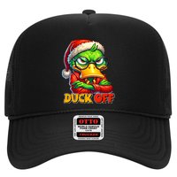 Duck Off Funny Sarcastic Grumpy Duck Christmas Hat