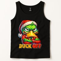 Duck Off Funny Sarcastic Grumpy Duck Christmas Tank Top
