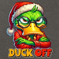 Duck Off Funny Sarcastic Grumpy Duck Christmas Cotton Canvas Backpack