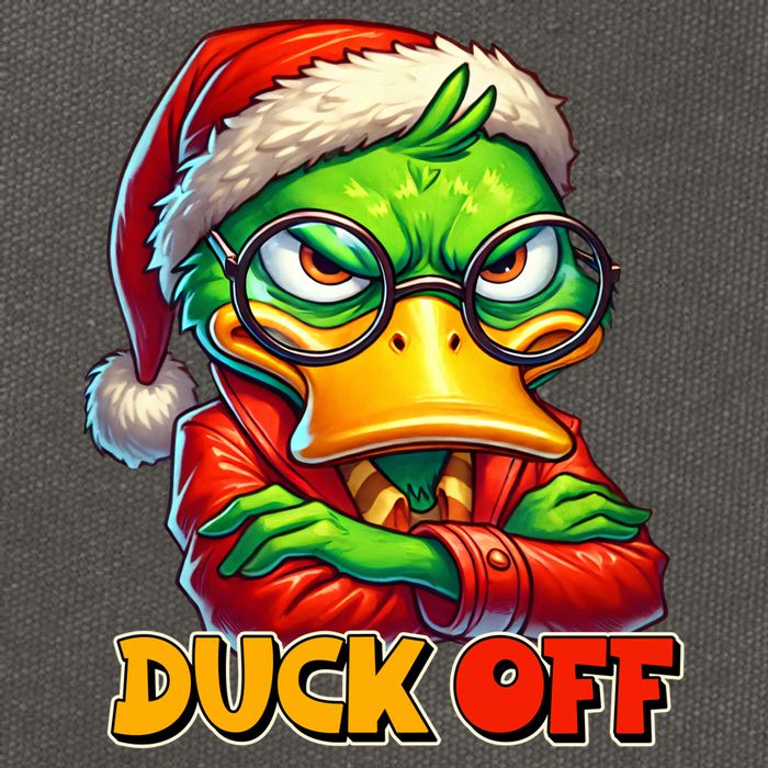Duck Off Funny Sarcastic Grumpy Duck Christmas Cotton Canvas Backpack