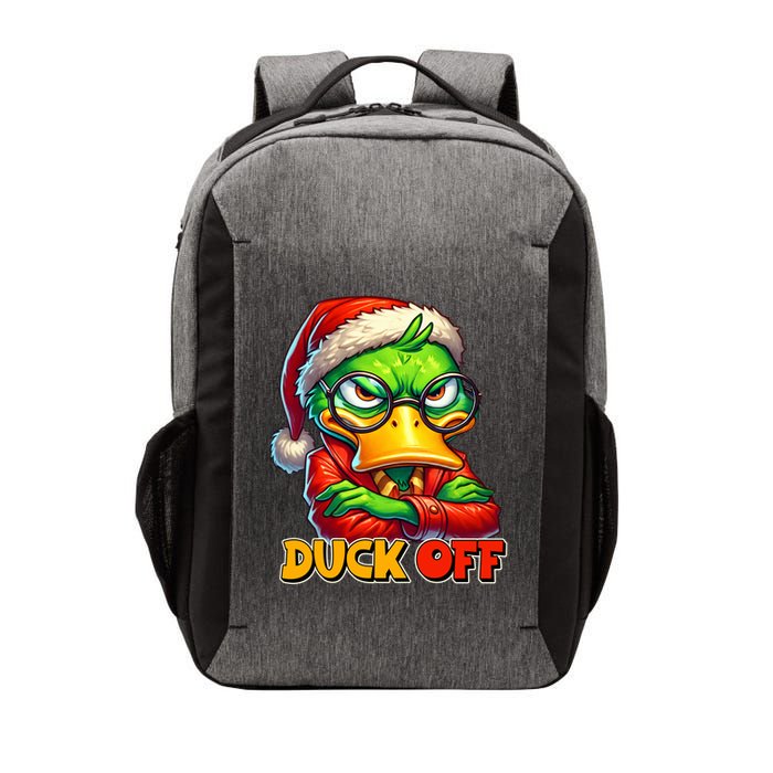 Duck Off Funny Sarcastic Grumpy Duck Christmas Vector Backpack