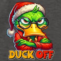 Duck Off Funny Sarcastic Grumpy Duck Christmas Vector Backpack