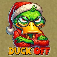Duck Off Funny Sarcastic Grumpy Duck Christmas Garment-Dyed Women's Muscle Tee