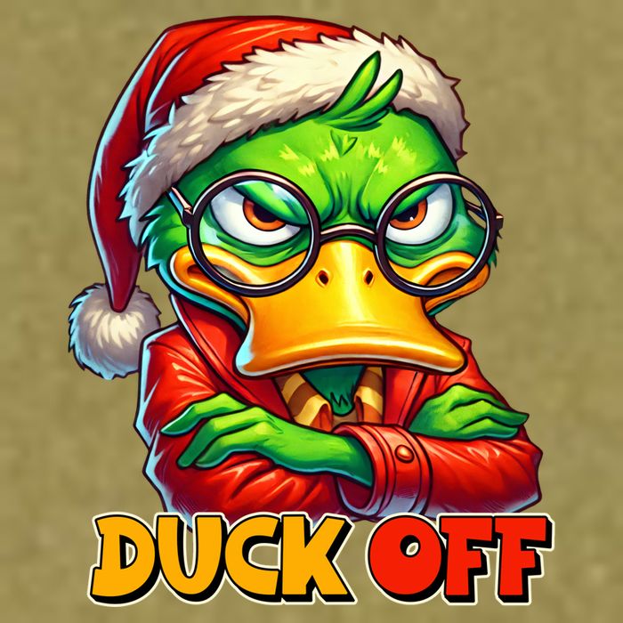 Duck Off Funny Sarcastic Grumpy Duck Christmas Garment-Dyed Women's Muscle Tee