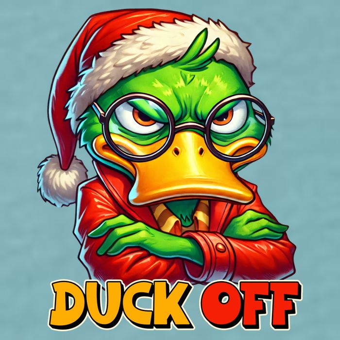 Duck Off Funny Sarcastic Grumpy Duck Christmas Sueded Cloud Jersey T-Shirt
