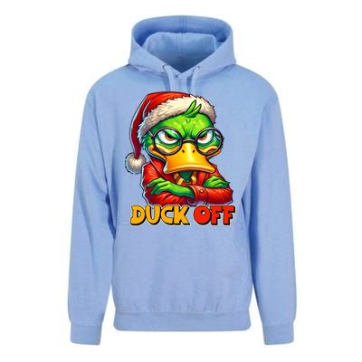 Duck Off Funny Sarcastic Grumpy Duck Christmas Unisex Surf Hoodie