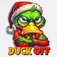 Duck Off Funny Sarcastic Grumpy Duck Christmas Garment-Dyed Sweatshirt