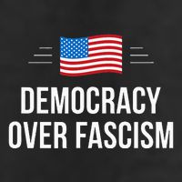 Democracy Over Fascism 7 Panel Mesh Trucker Snapback Hat