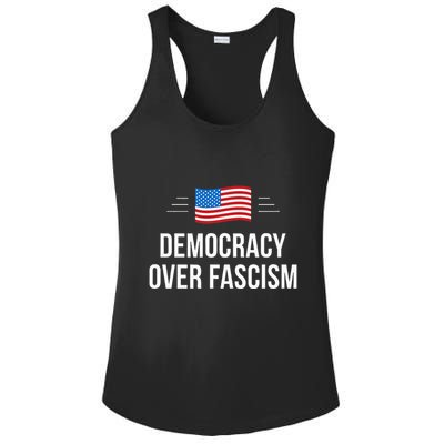 Democracy Over Fascism Ladies PosiCharge Competitor Racerback Tank