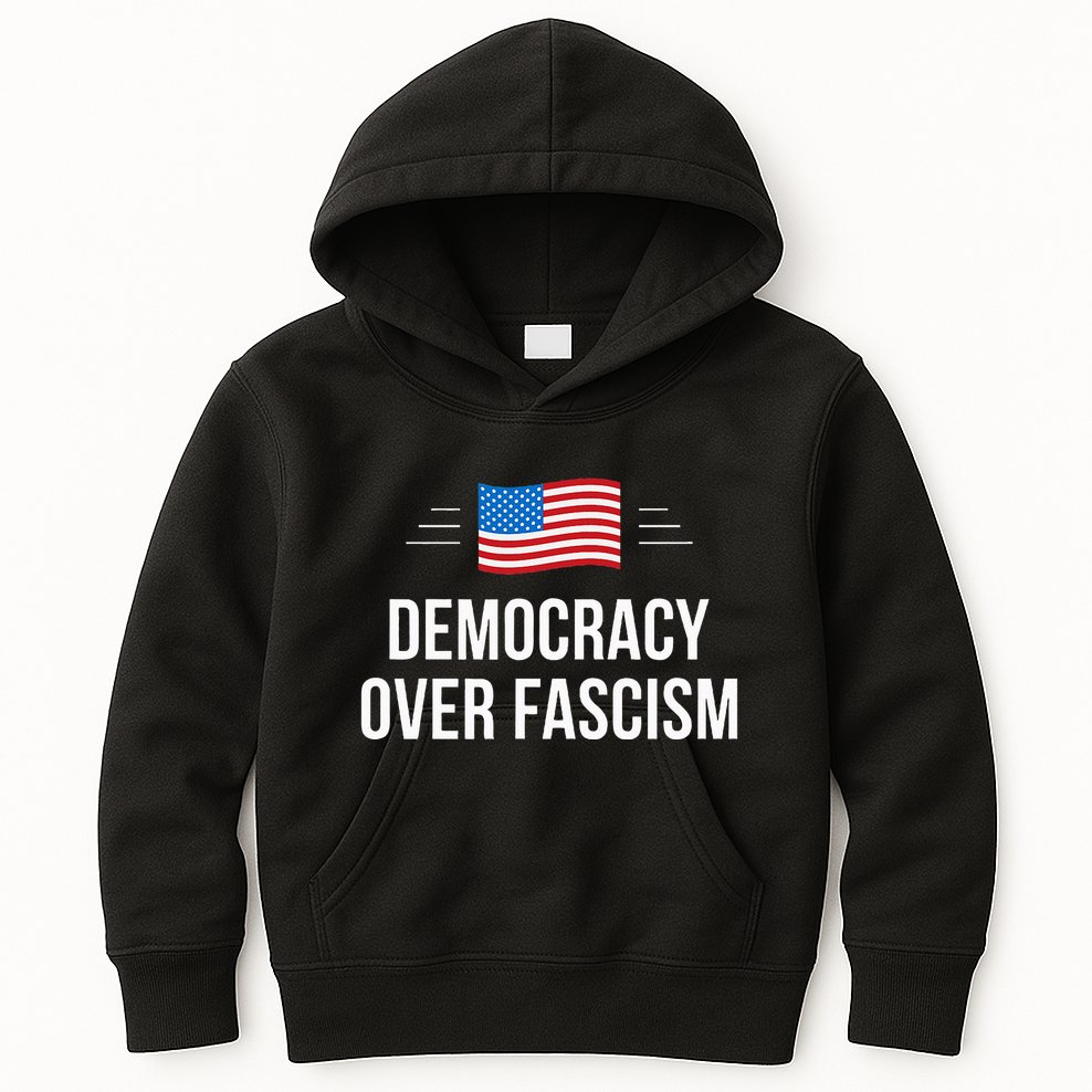 Democracy Over Fascism Kids Hoodie